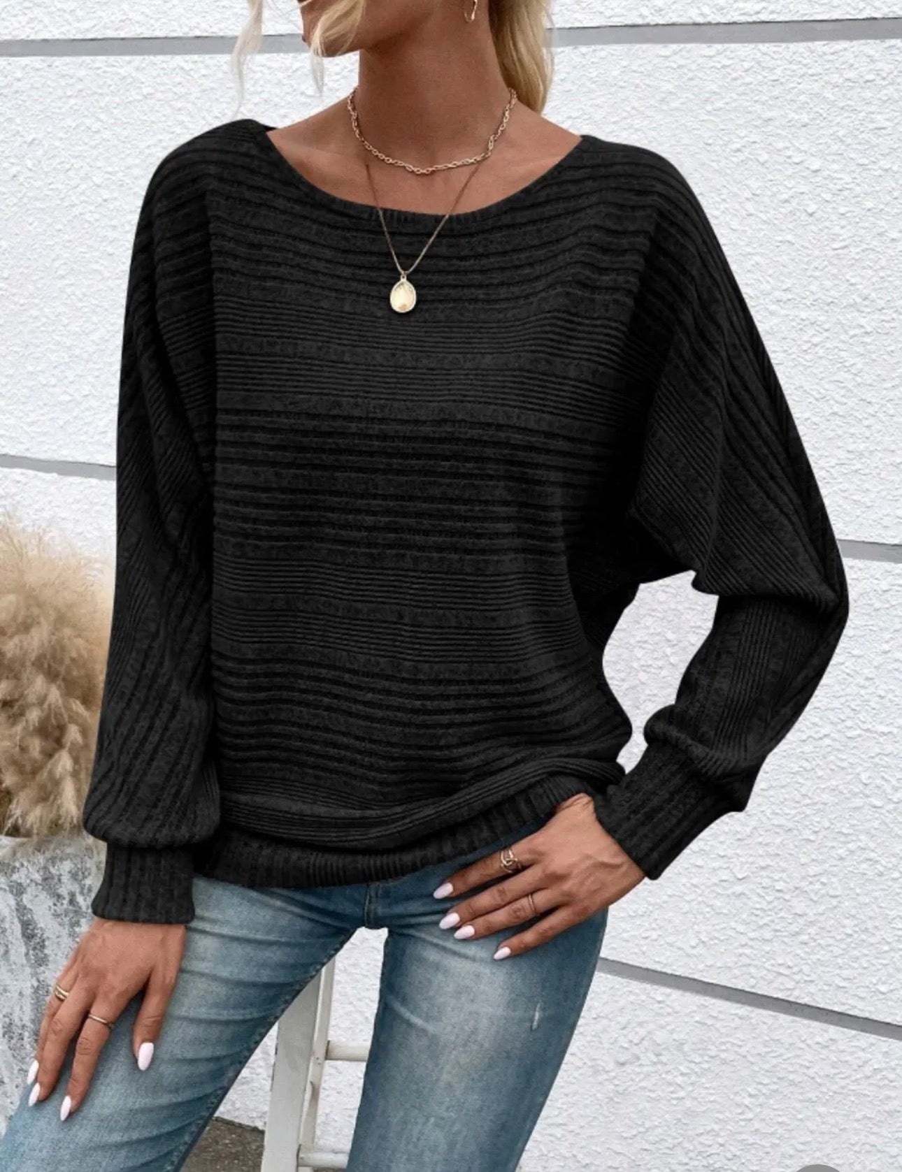 Full Size Round Neck Long Sleeve Top