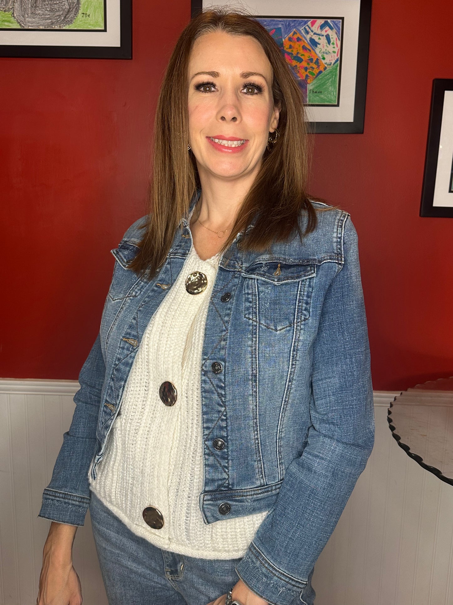 Casual vintage medium jean jacket