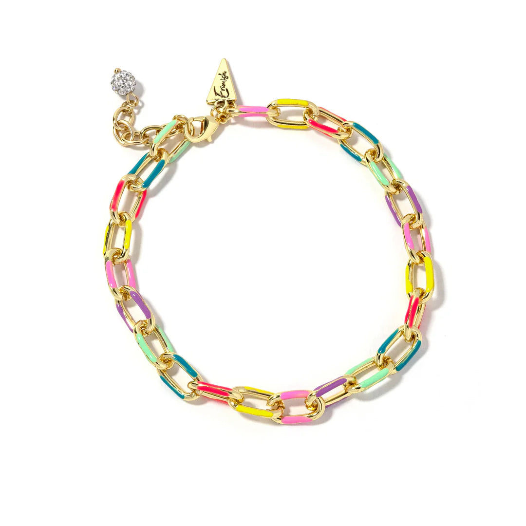 Linked In Color Bright Anklet