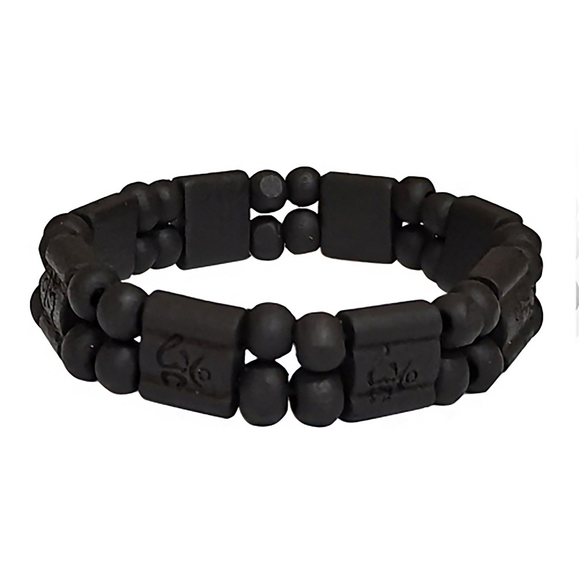 Black wooden two row bracelet.   image 0