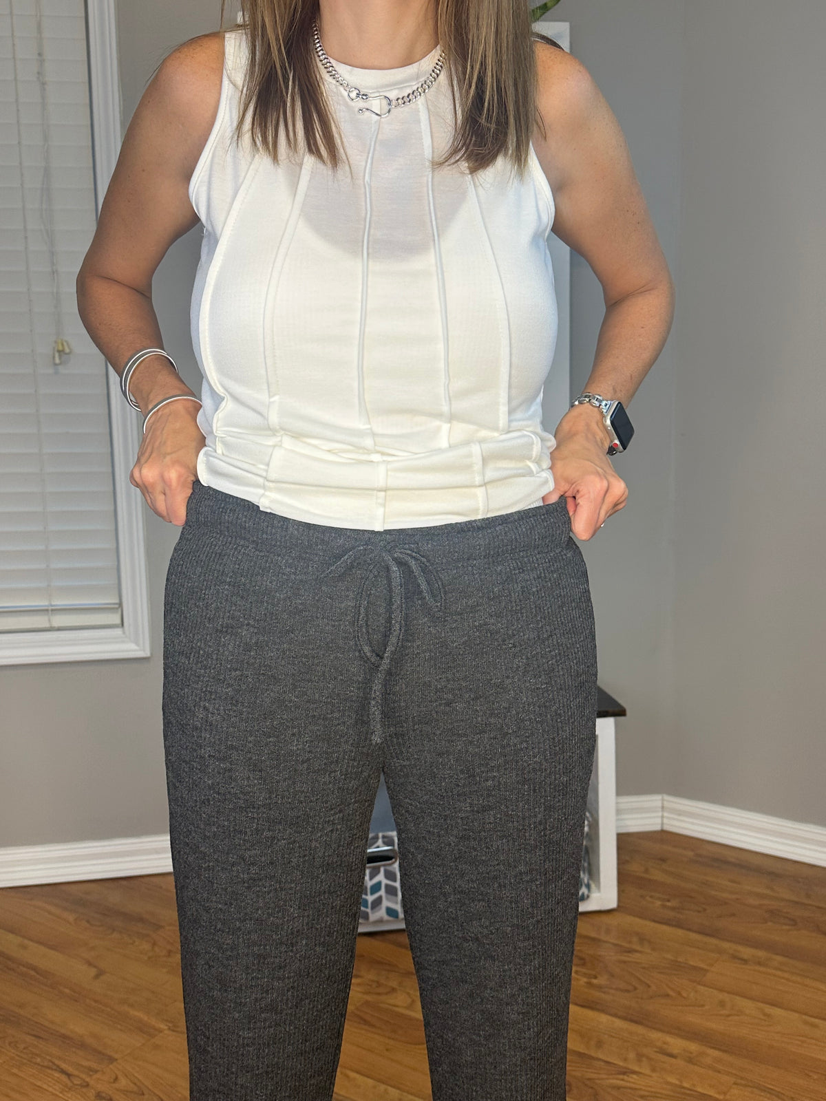 Zenana Ribbed Drawstring Lounge Pants