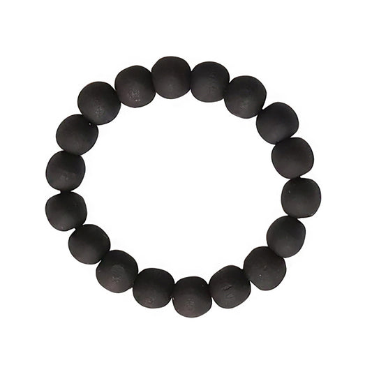Black wooden ball bracelet  image 0