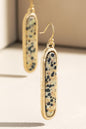 Dalmatian metal bar earring with stone image 0