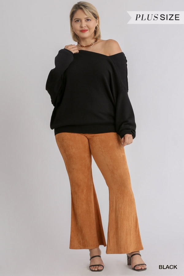 Dolman Sleeve Sweater with an Asymmetrical Neckline image 3