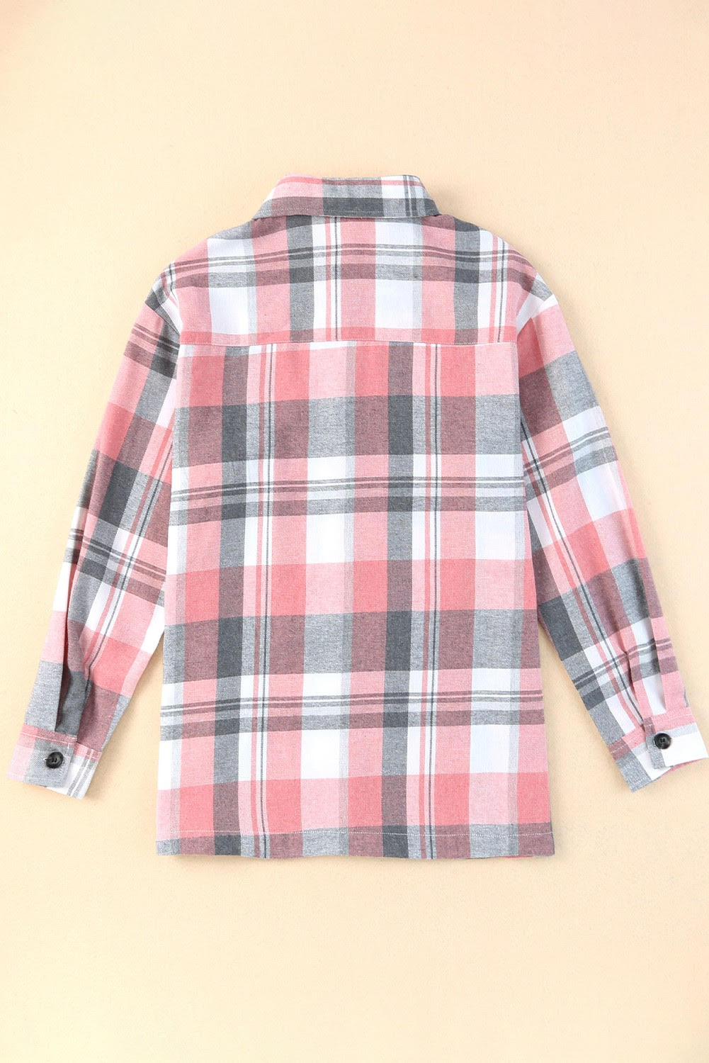 Pink Plaid Button Up Patch Pocket Shirt image 3