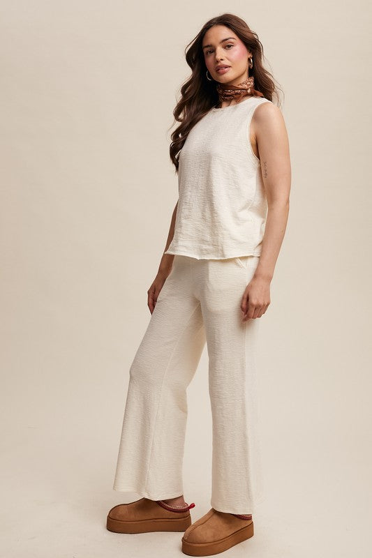 Cream colored textured lounge set image 6