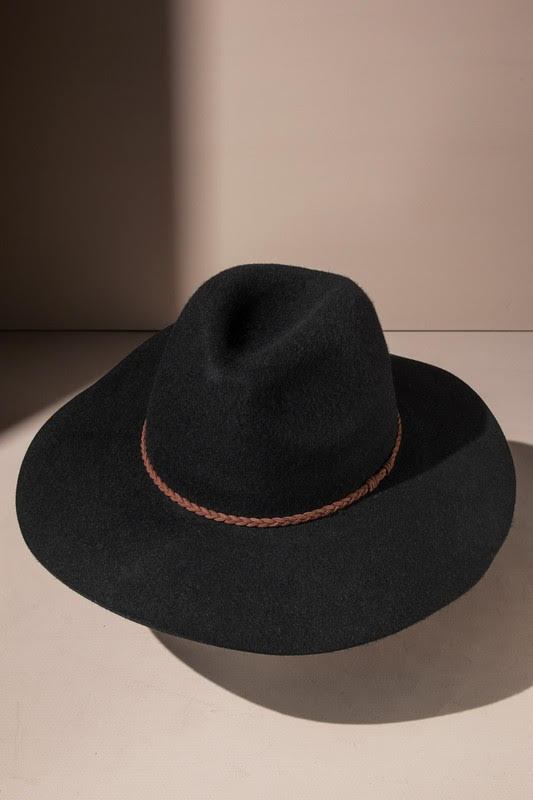 100 percent Wool Wide Brim Panama Hat image 2