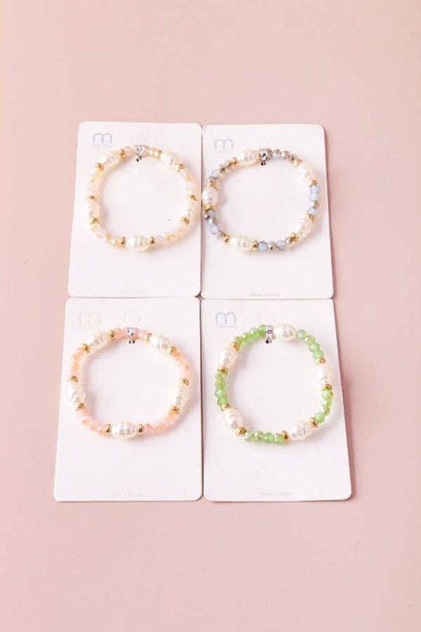 Twisted pearl crystal bead bracelet  image 5