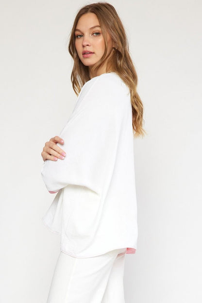 Baby Pink/White Combo 3/4 Sleeve Shirt image 2