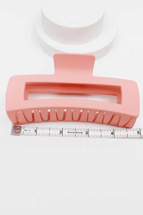 Matte jumbo cut out rectangular hair claw set image 4