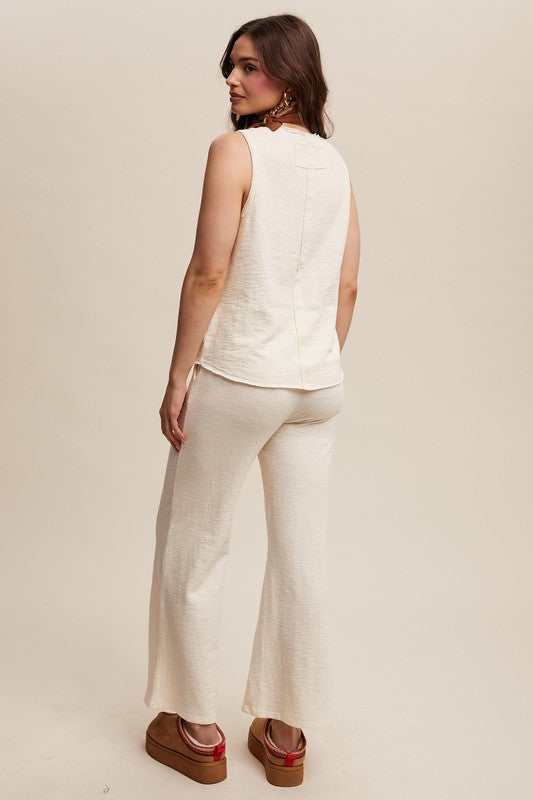 Cream colored textured lounge set image 7