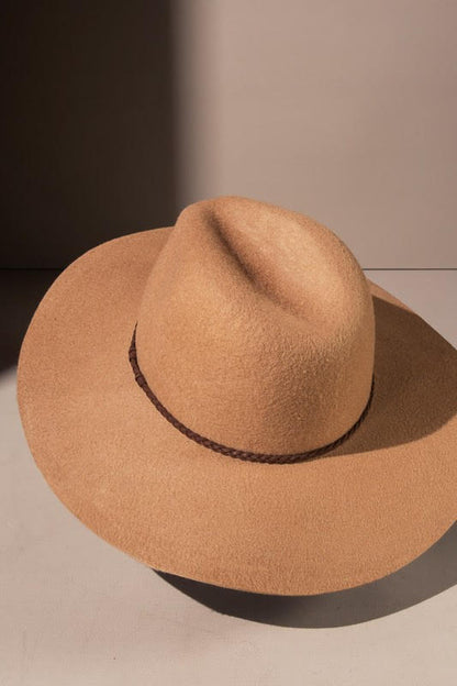 100 percent Wool Wide Brim Panama Hat image 1