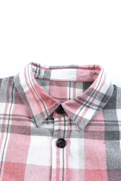 Pink Plaid Button Up Patch Pocket Shirt image 4