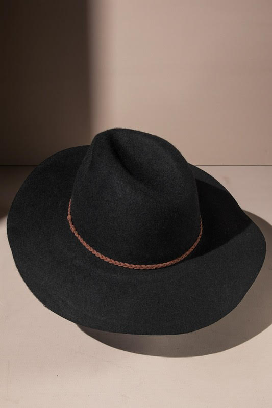 100 percent Wool Wide Brim Panama Hat image 3