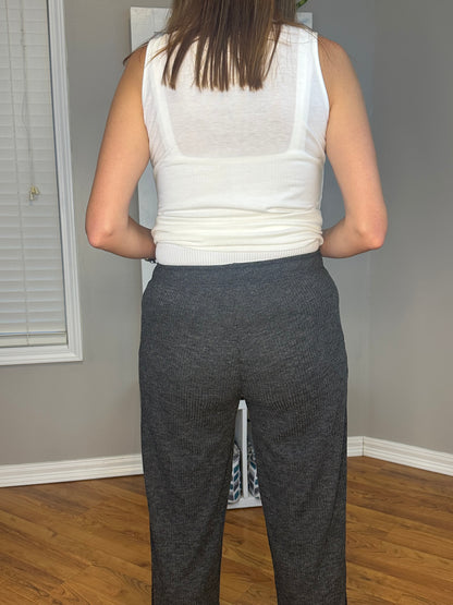 Zenana Ribbed Drawstring Lounge Pants