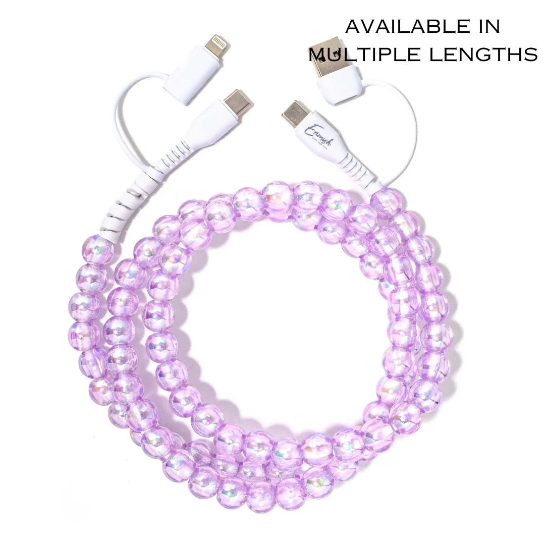 Beaded Phone Charger Taffy Iris