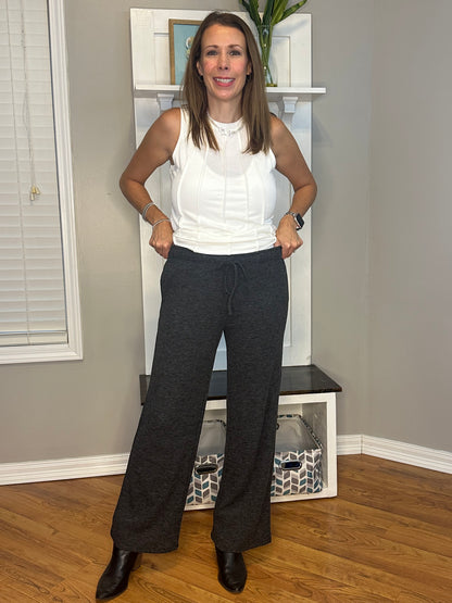 Zenana Ribbed Drawstring Lounge Pants