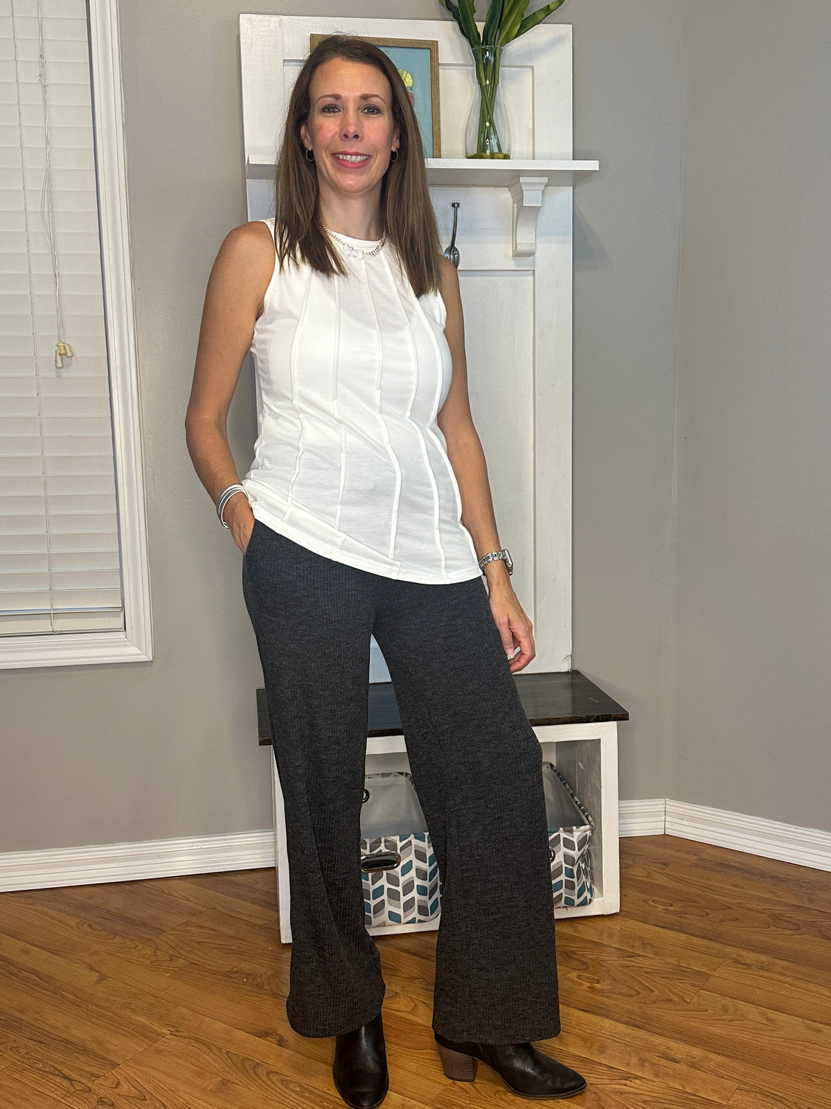 Zenana Ribbed Drawstring Lounge Pants