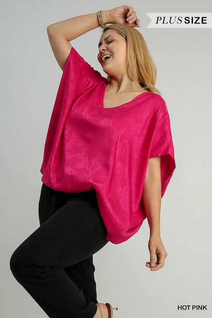 Satin V-Neck Top