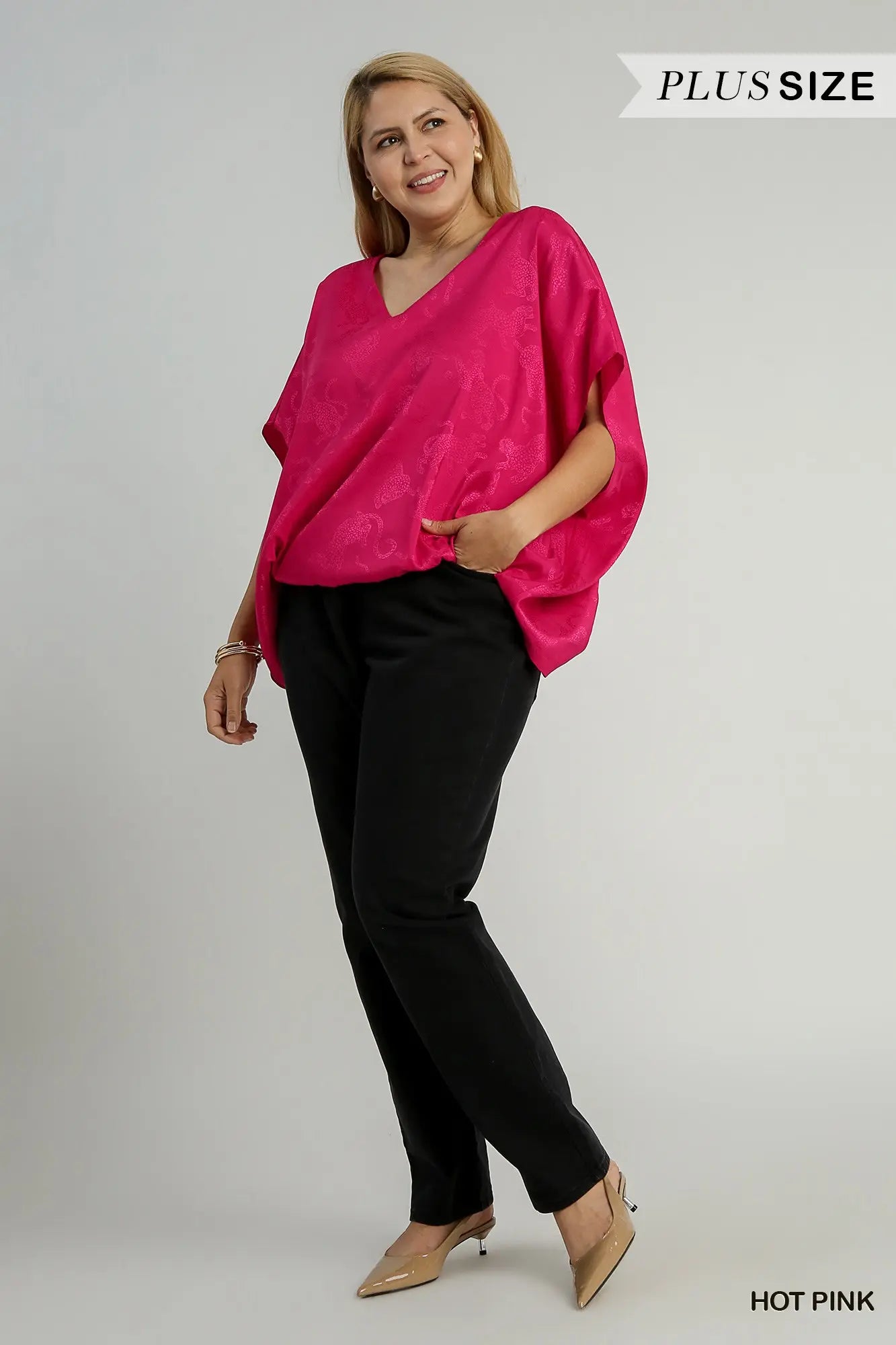 Satin V-Neck Top