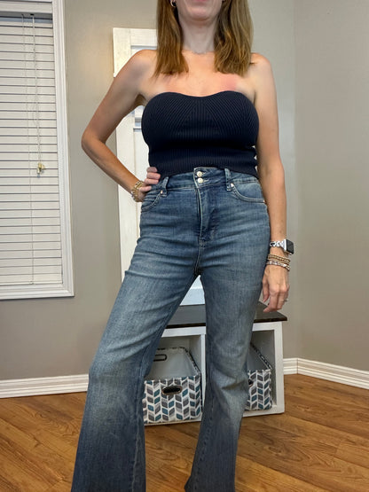 Judy Blue High Waist Double Button Tummy Control Flare Jeans