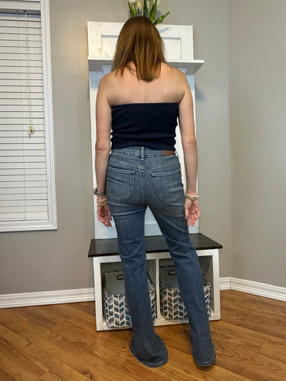 Judy Blue High Waist Double Button Tummy Control Flare Jeans