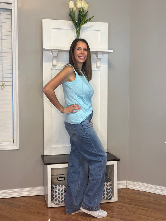 RISEN High Rise Wide Baggy Jeans