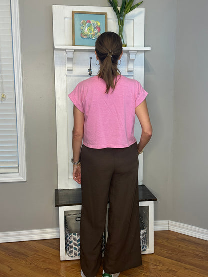 Zenana Woven Airflow Drawstring Pants