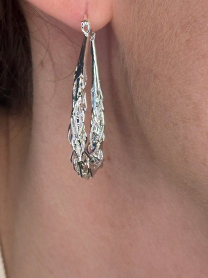 Basketweave Hoop Earring