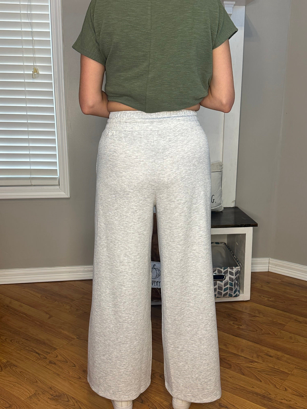 Zenana Scuba Drawstring Wide Leg Pants