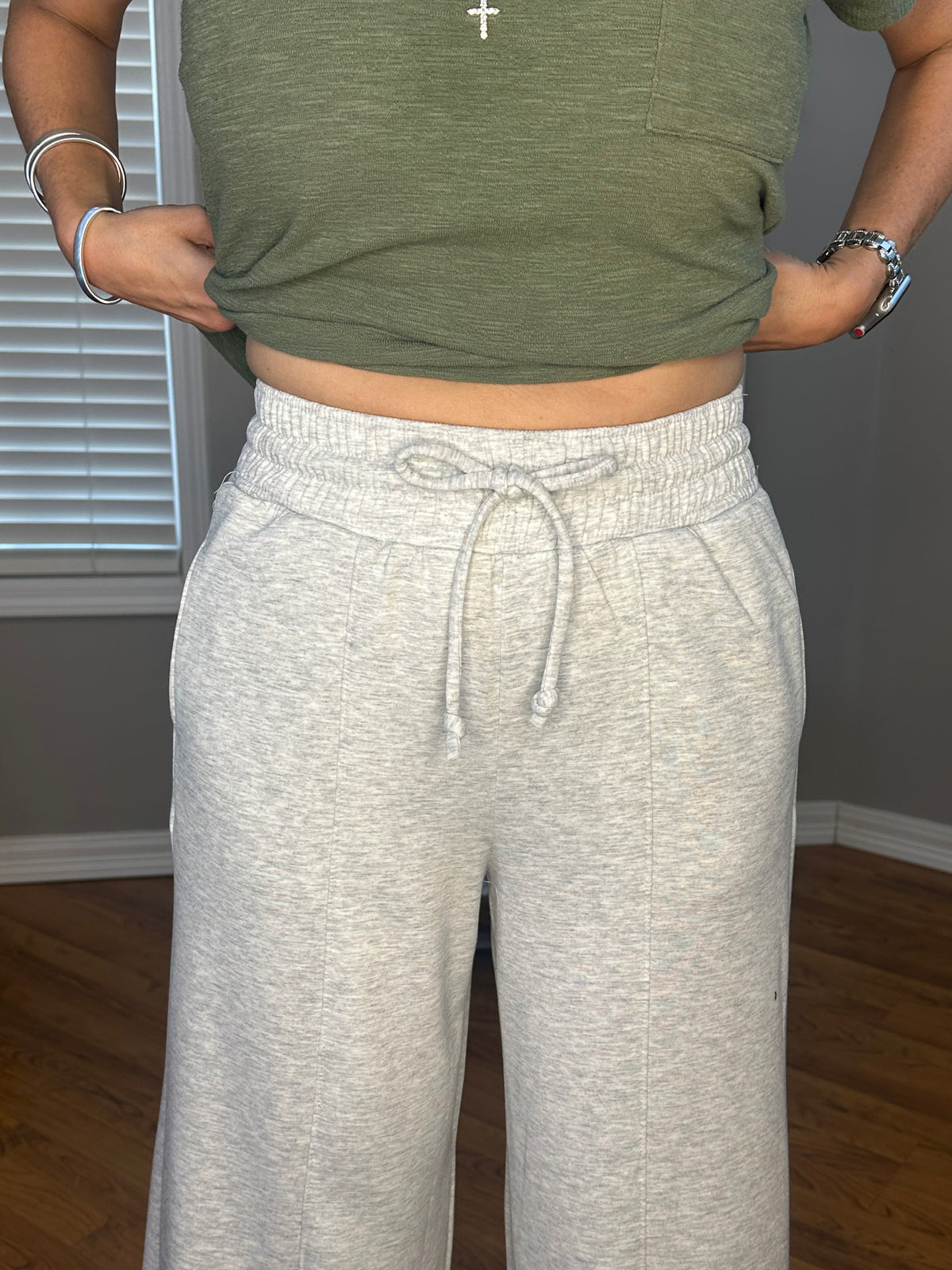 Zenana Scuba Drawstring Wide Leg Pants