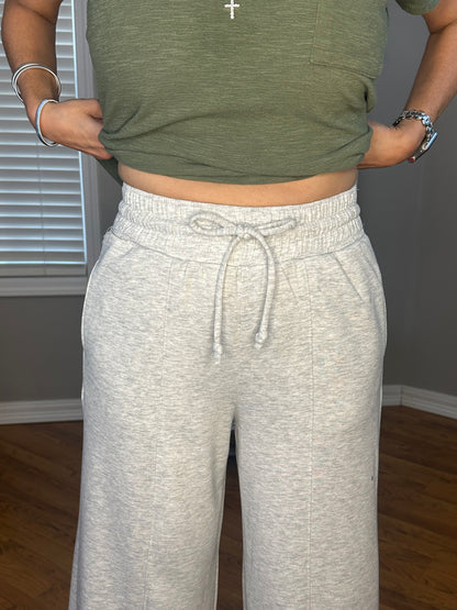 Zenana Scuba Drawstring Wide Leg Pants