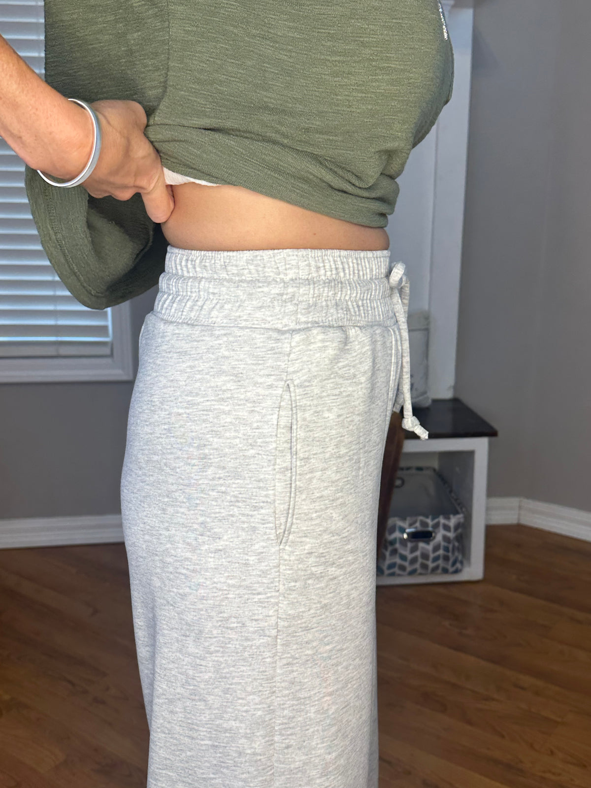 Zenana Scuba Drawstring Wide Leg Pants