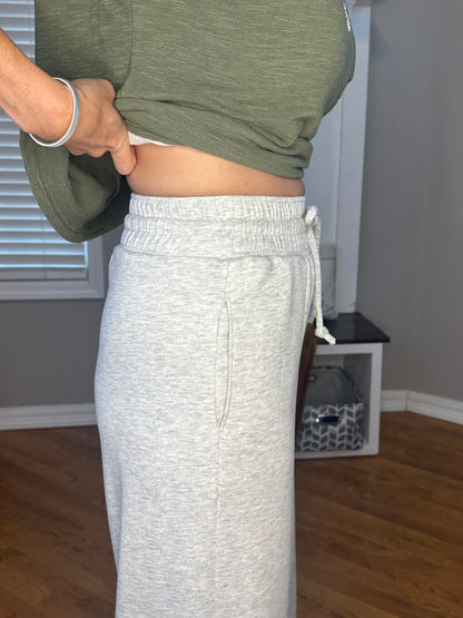 Zenana Scuba Drawstring Wide Leg Pants