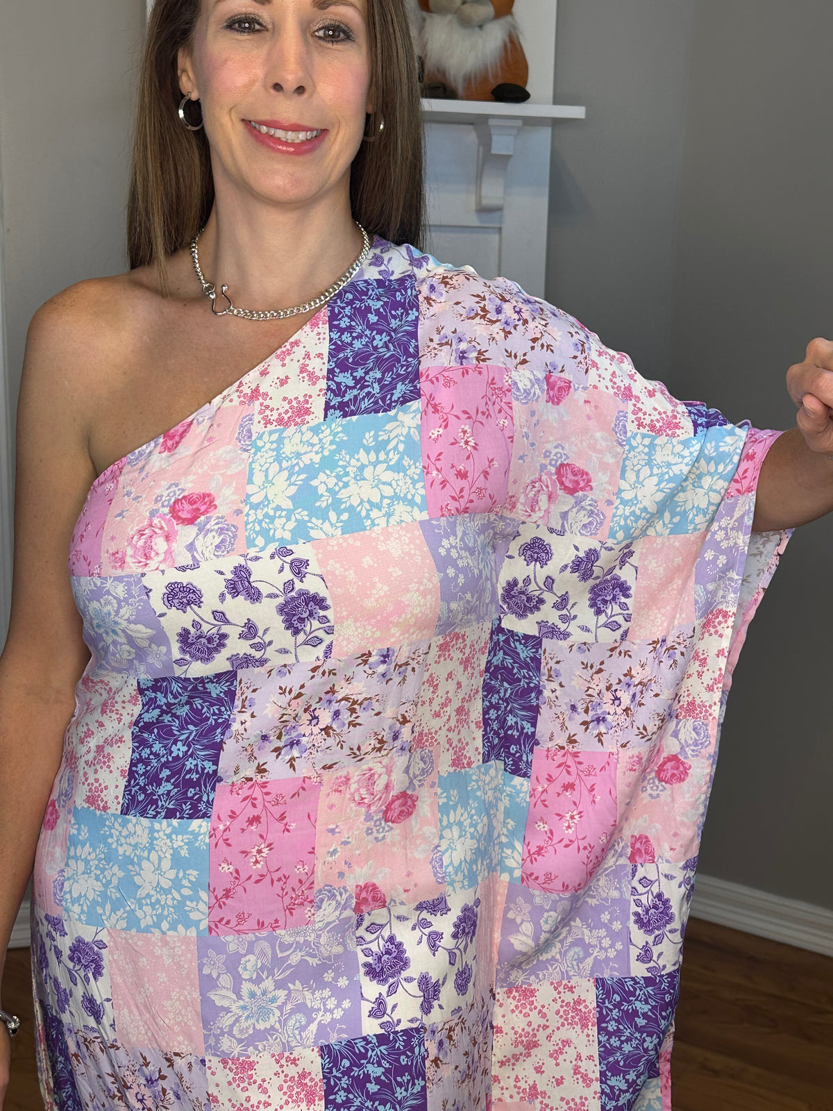Multi Colored Patchwork Print Dress