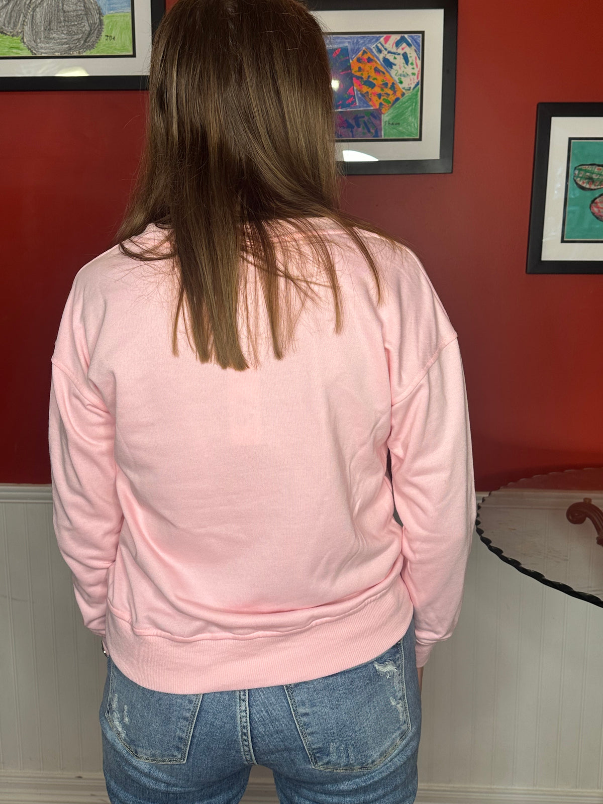 Pink Wine glass sweater