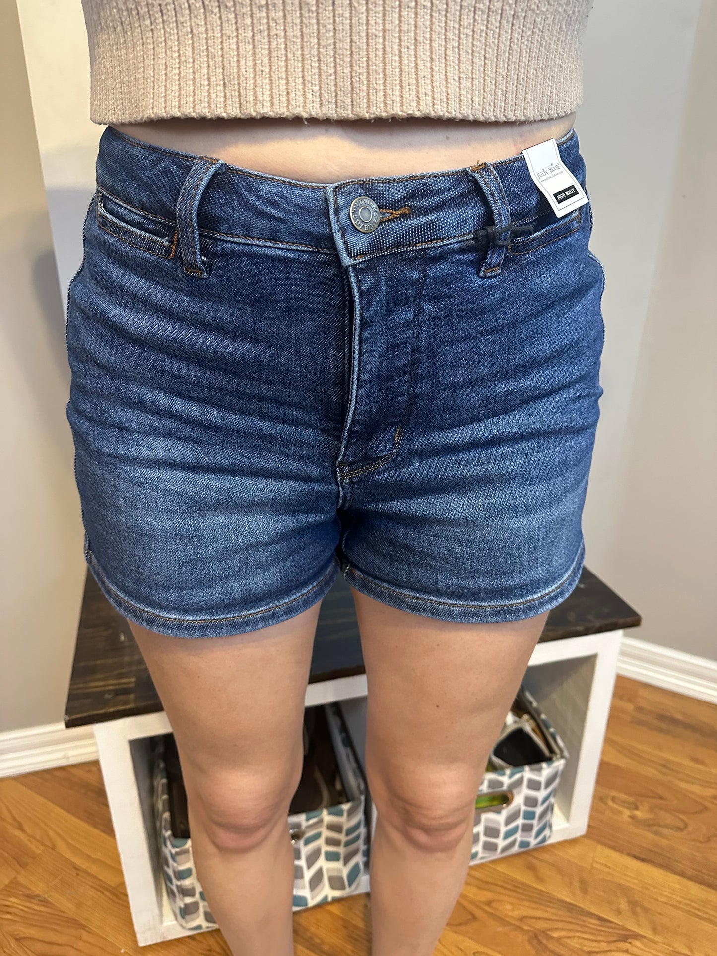 Judy Blue High Waist Tummy Control Slim Shorts