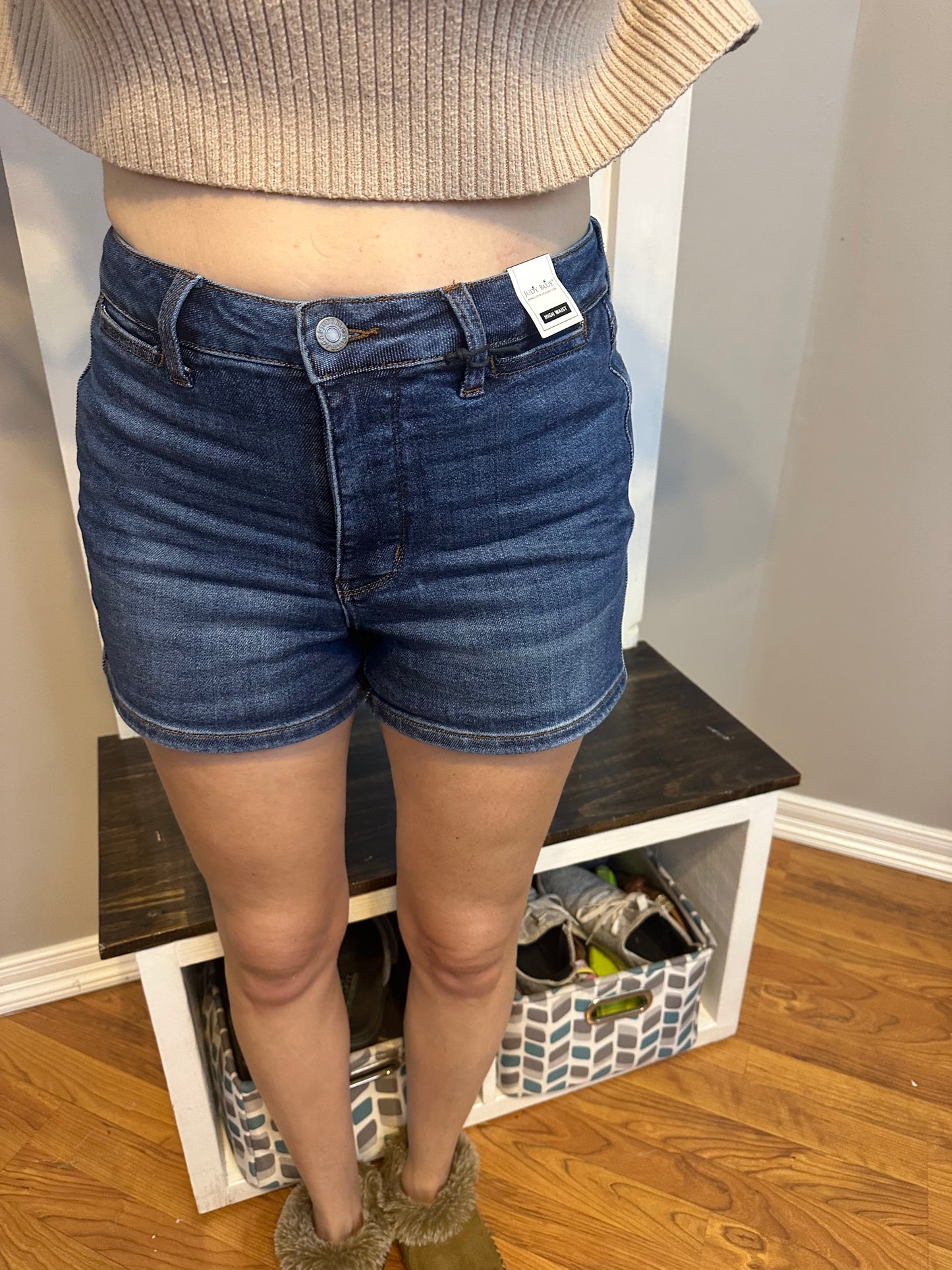Judy Blue High Waist Tummy Control Slim Shorts