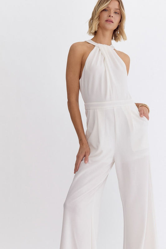 Sleeveless Halter Neck Romper