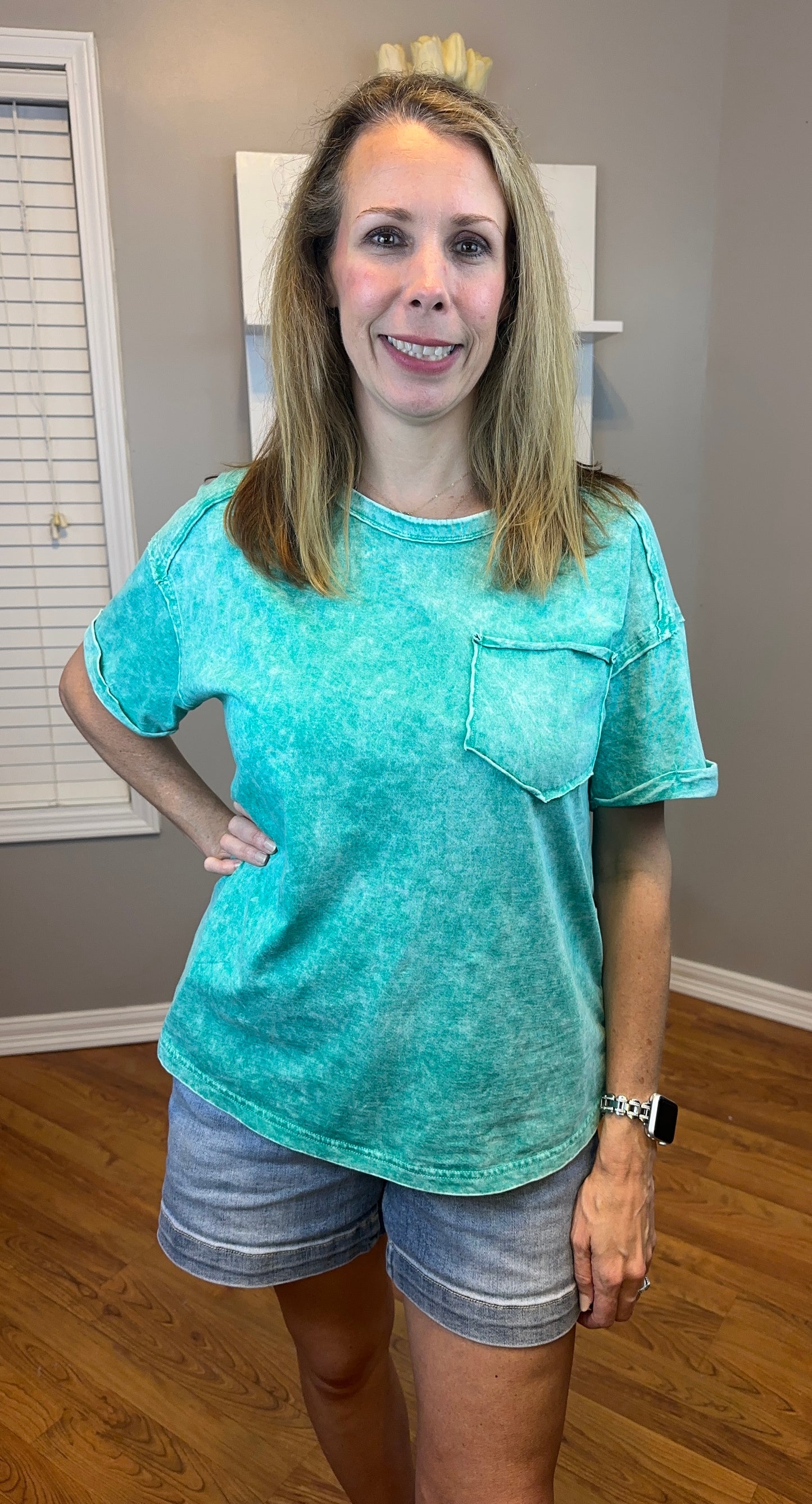 Zenana Halo Washed Relaxed Fit Tee