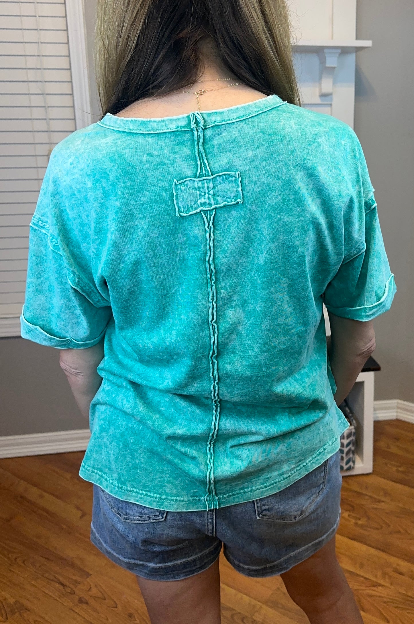 Zenana Halo Washed Relaxed Fit Tee