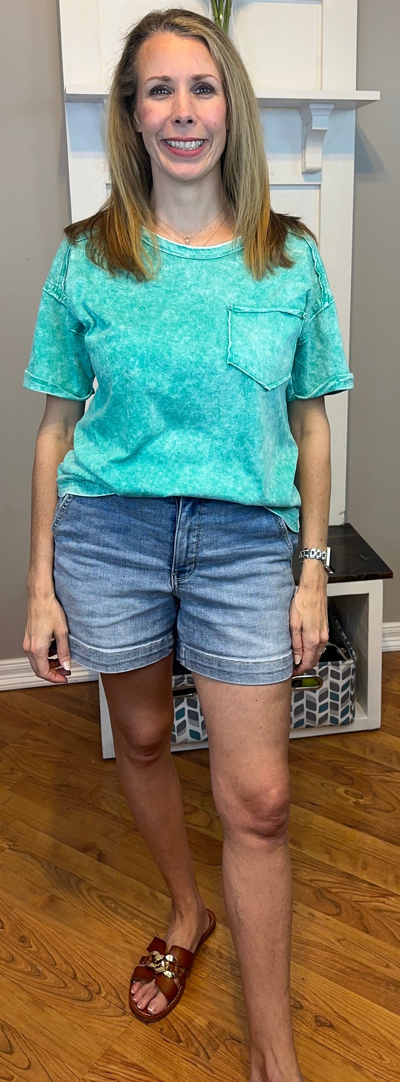 Zenana Halo Washed Relaxed Fit Tee