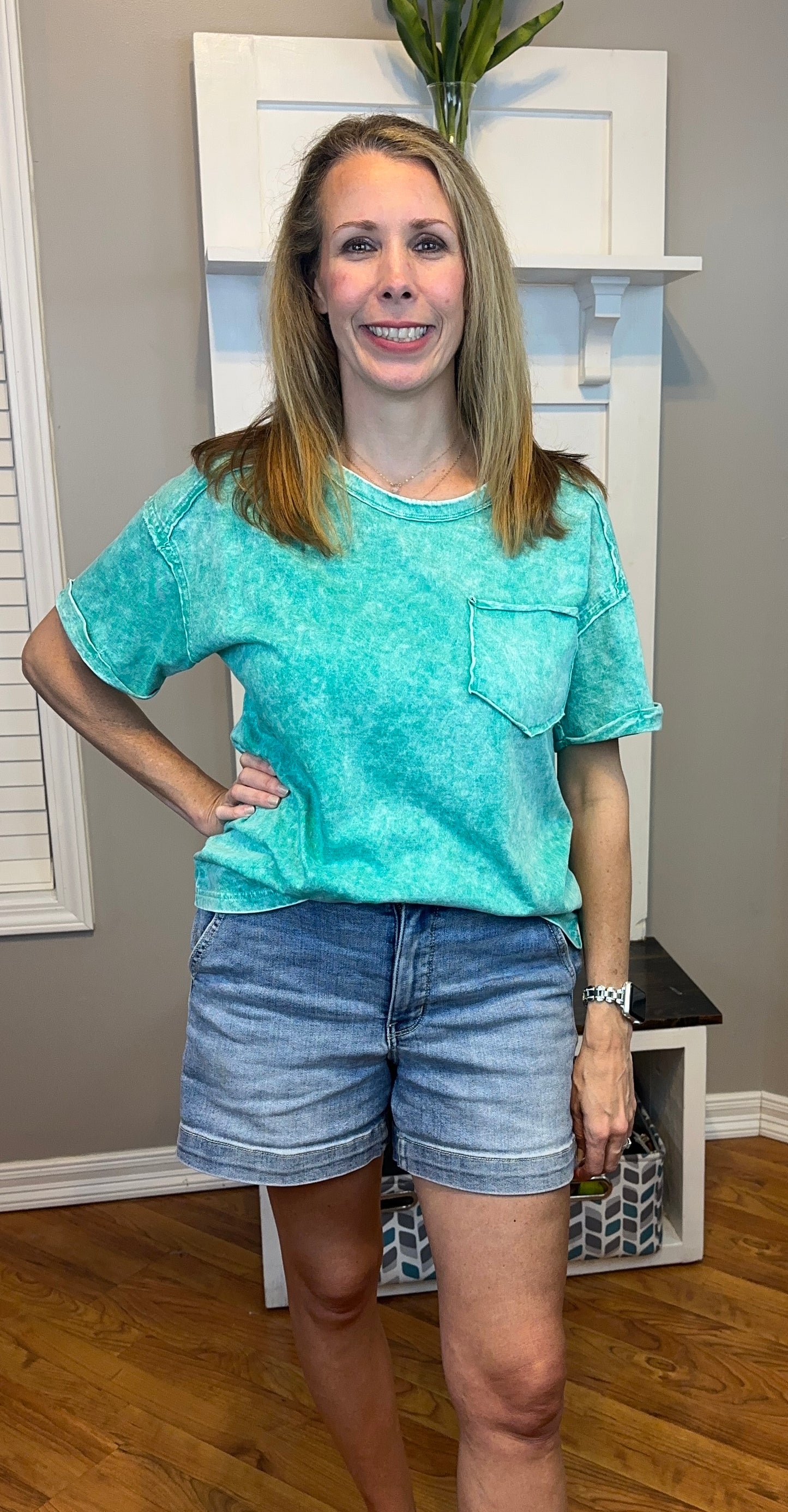 Zenana Halo Washed Relaxed Fit Tee