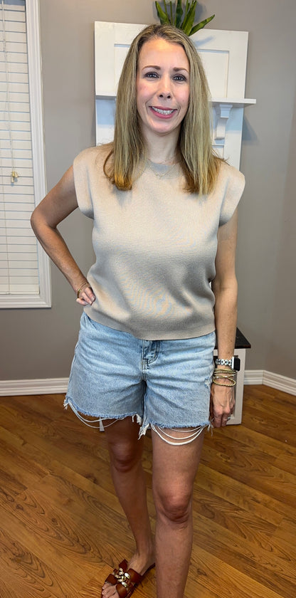 Zenana Round Neck Viscose Sweater Vest