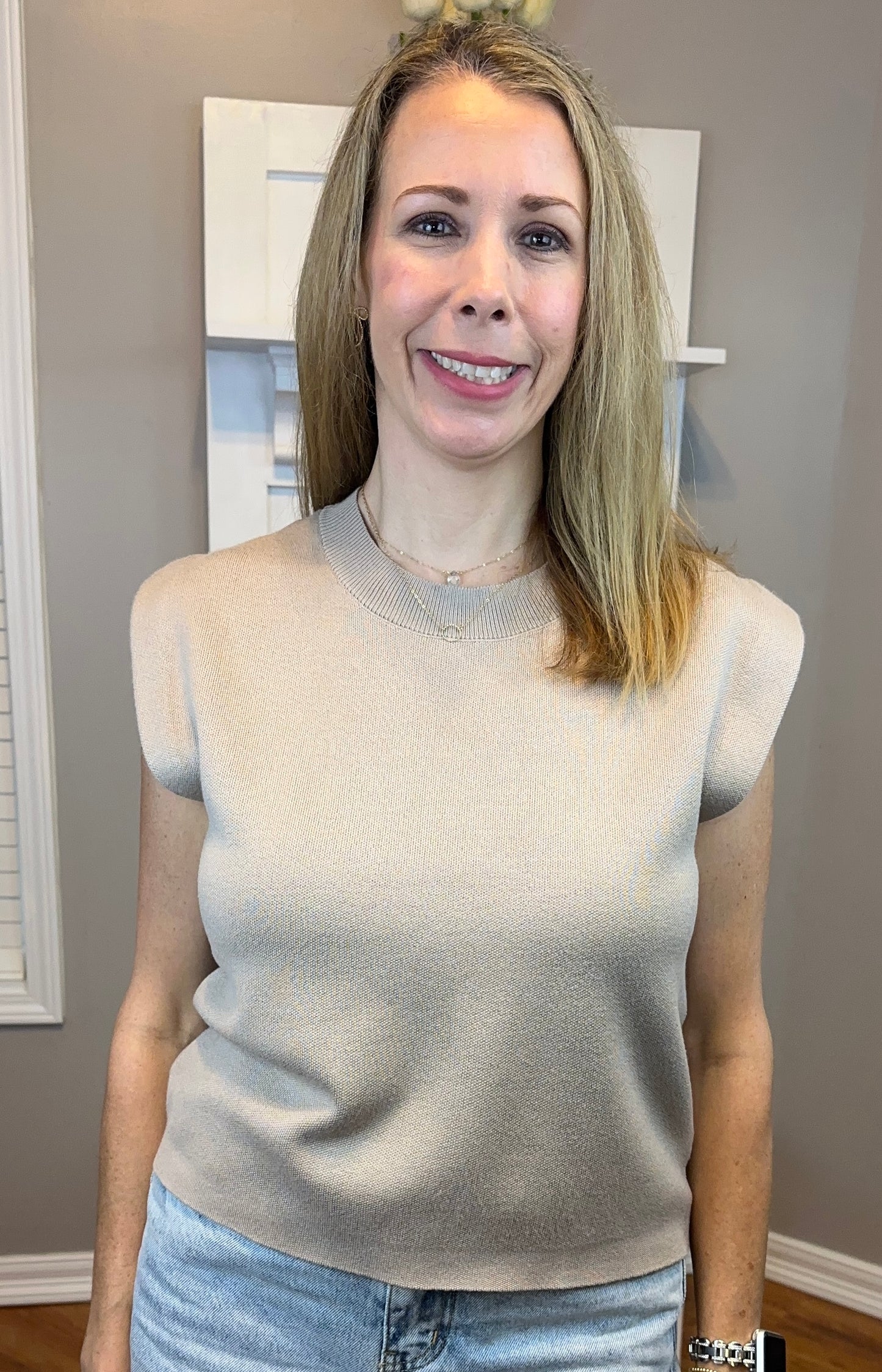 Zenana Round Neck Viscose Sweater Vest