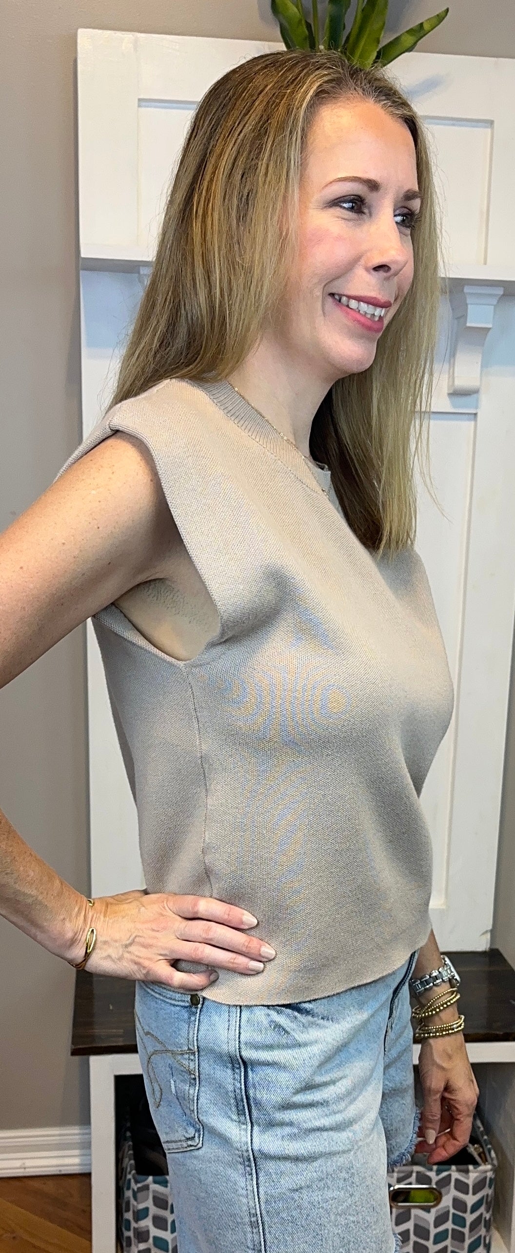 Zenana Round Neck Viscose Sweater Vest