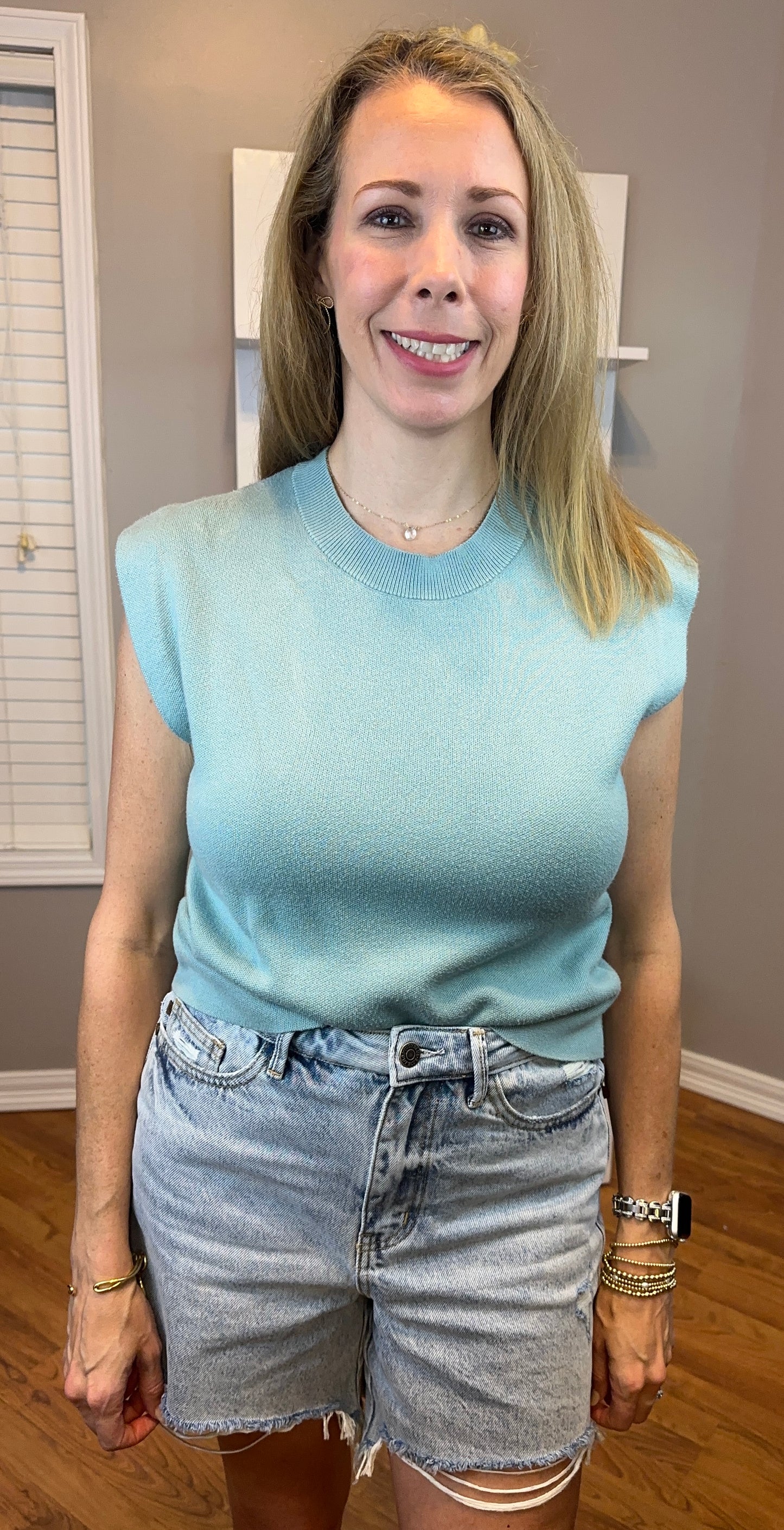 Zenana Round Neck Viscose Sweater Vest