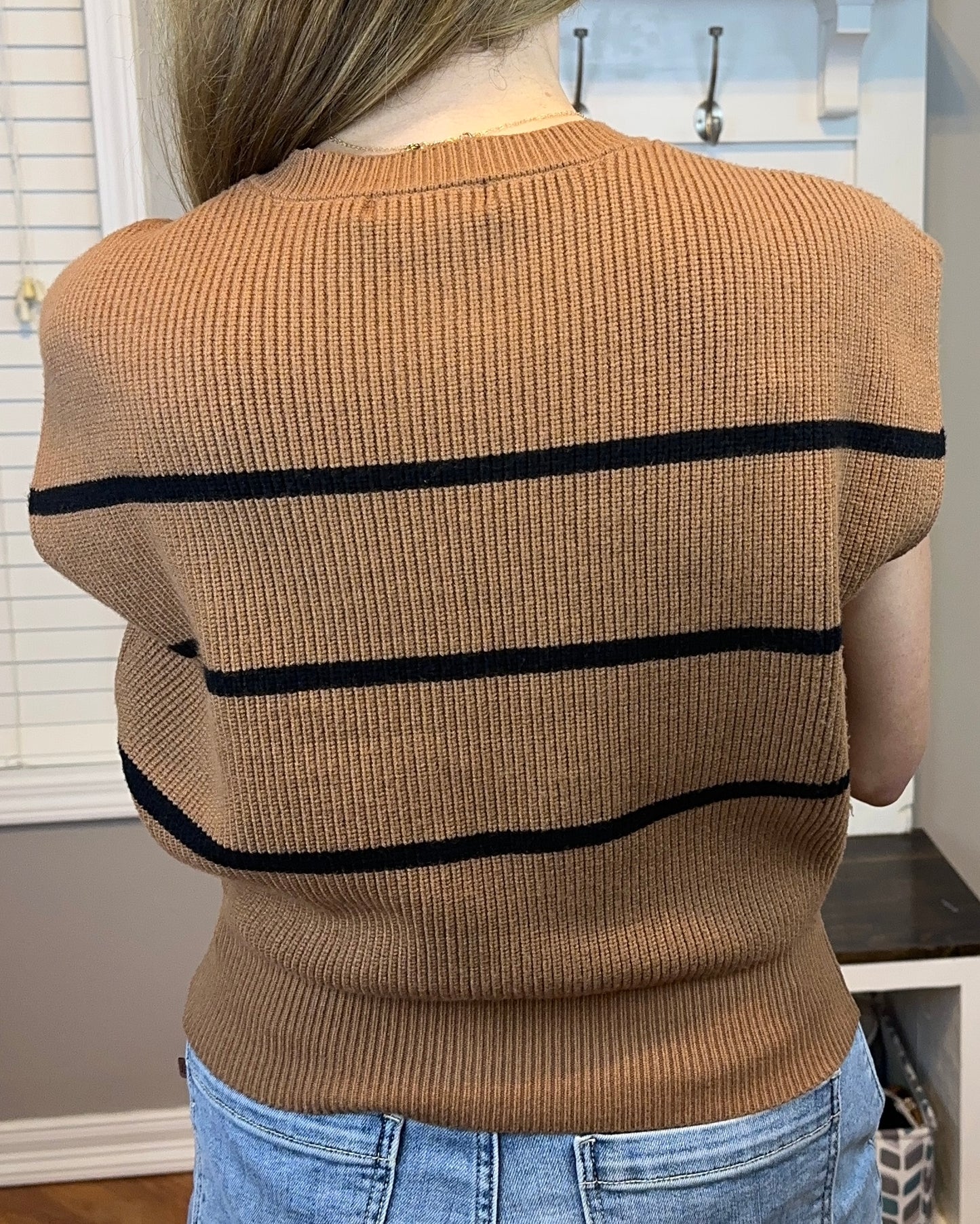 Zenana Striped Viscose Sweater Vest