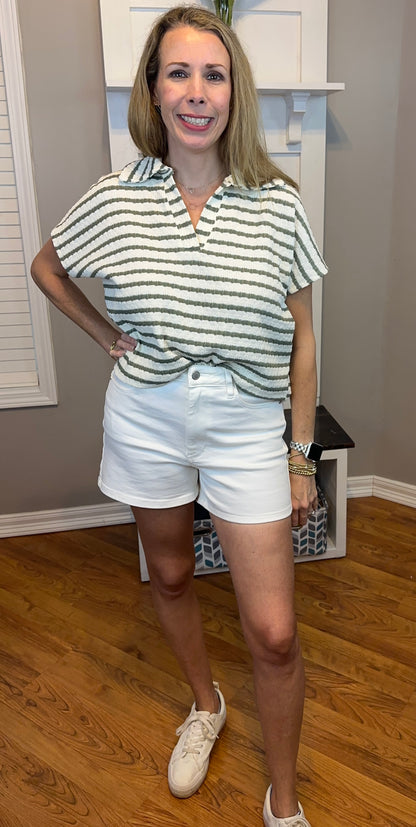 Judy Blue Full Size High-Waisted Slim Short Plus Size