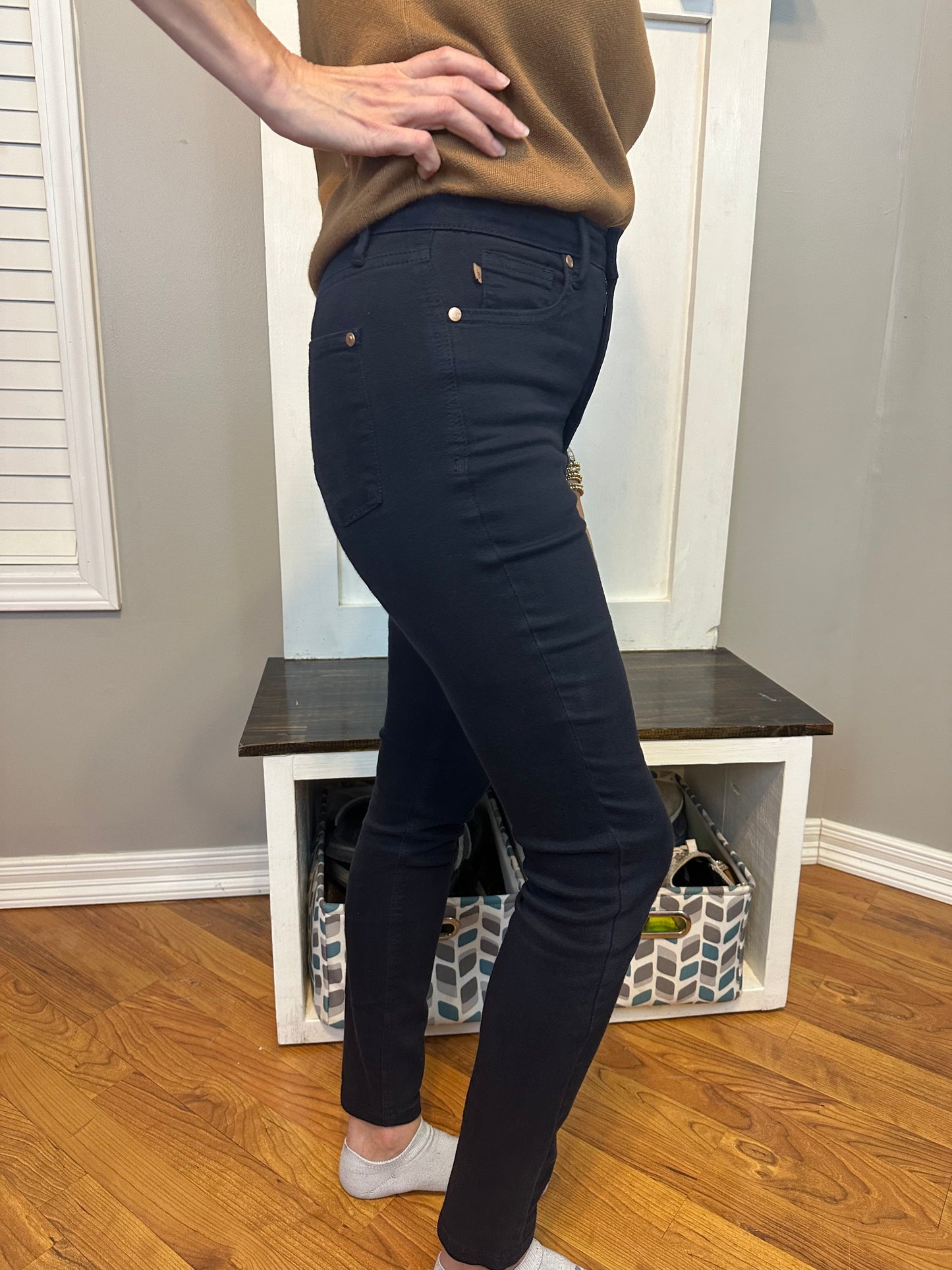 Judy Blue Full Size Garment Dyed Tummy Control Skinny Jeans